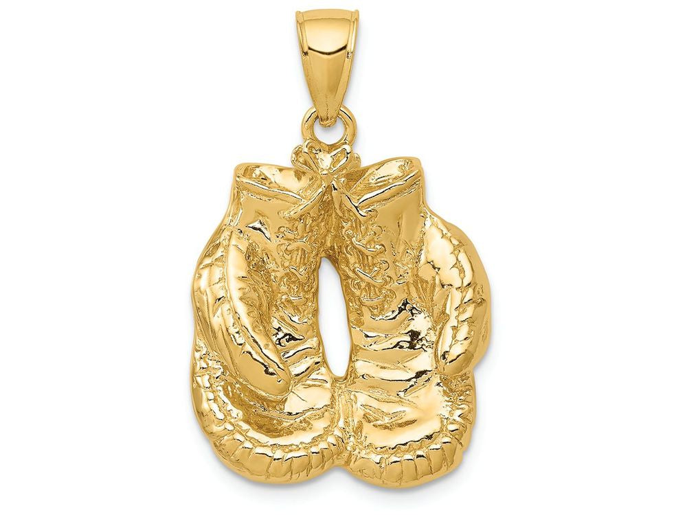 FJC Finejewelers 14k Yellow Gold Solid Polished Open-backed Boxing Gloves Charm