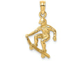 FJC Finejewelers 14k Yellow Gold Solid Polished 3d Skateboarder Charm