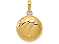 FJC Finejewelers 14k Yellow Gold Polished Open-backed Volleyball Charm