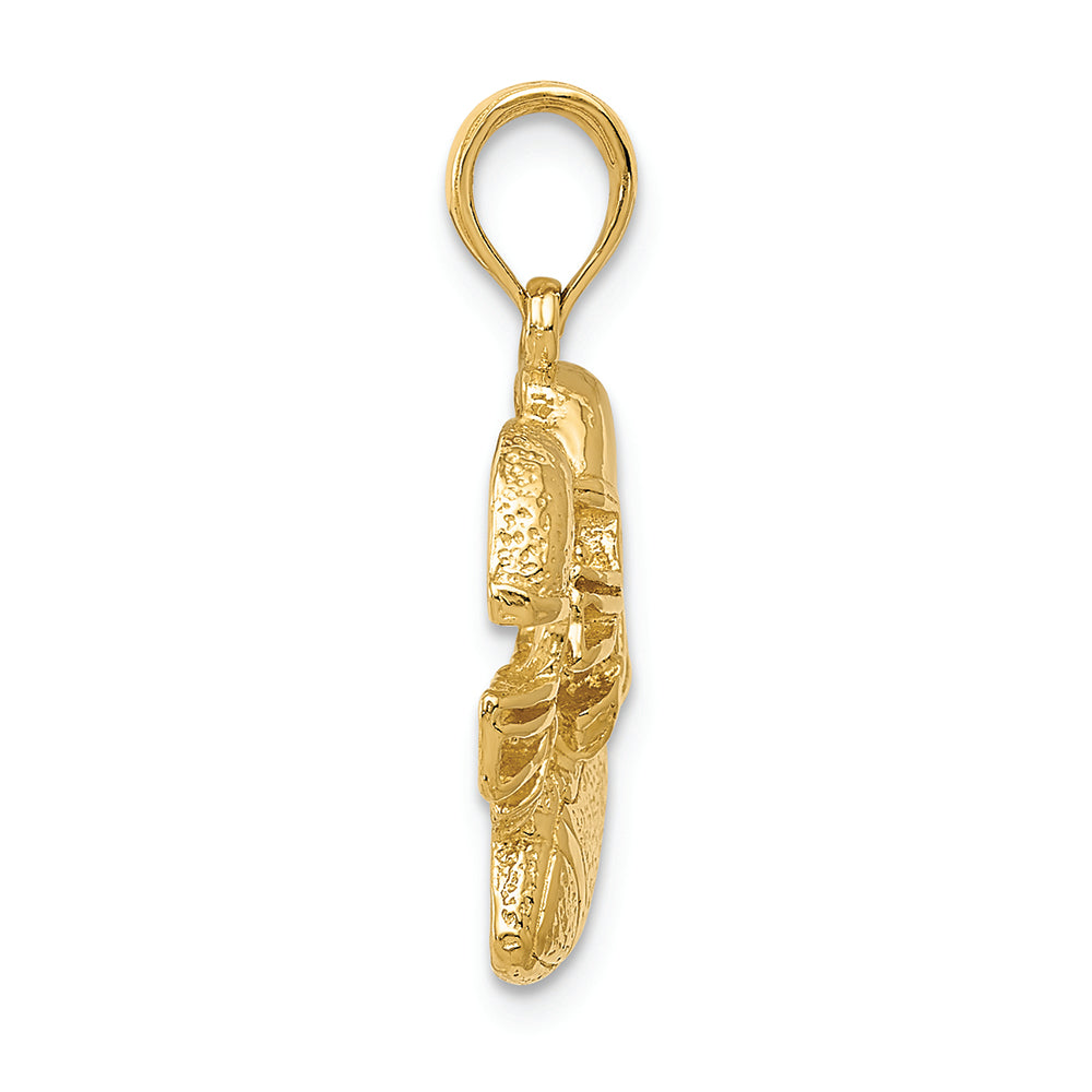 FJC Finejewelers 14k Yellow Gold Polished Open-backed Football Charm