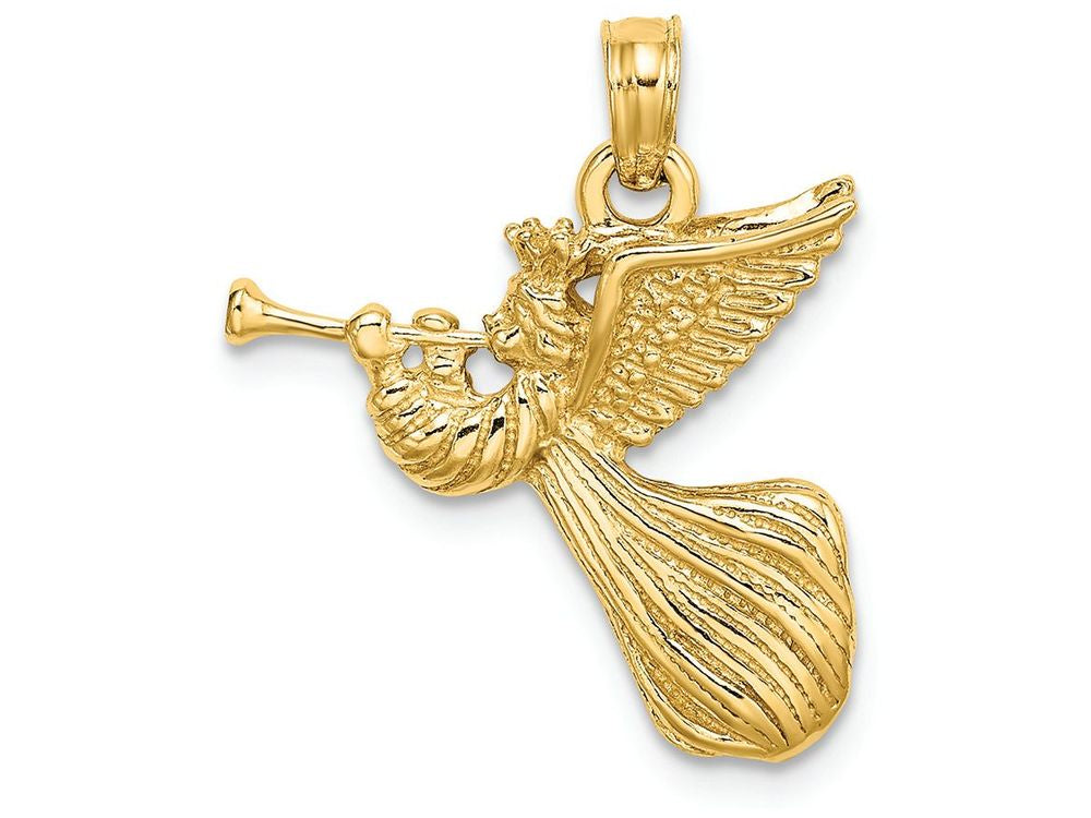 FJC Finejewelers 14k Yellow Gold Angel with Trumpet Charm