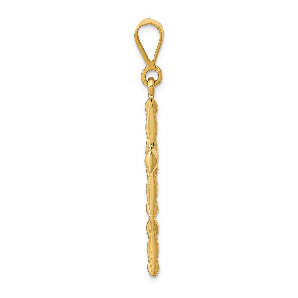 FJC Finejewelers 14k Yellow Gold Reversible Latin Cross Charm