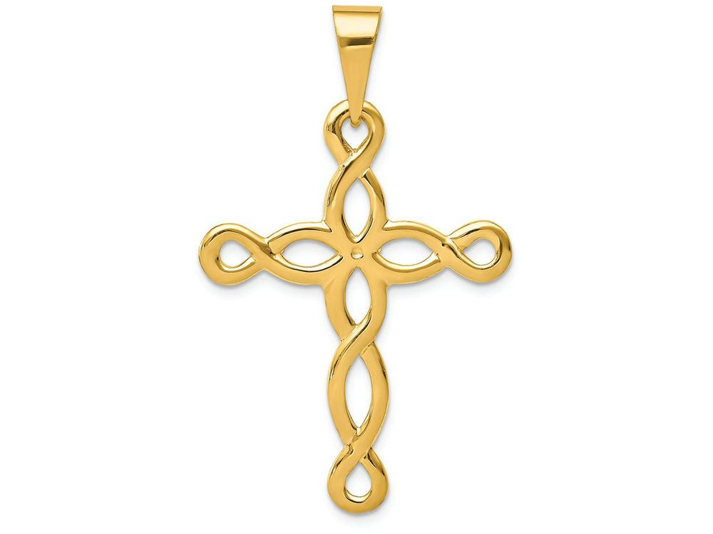 FJC Finejewelers 14k Yellow Gold Polished Cross Charm