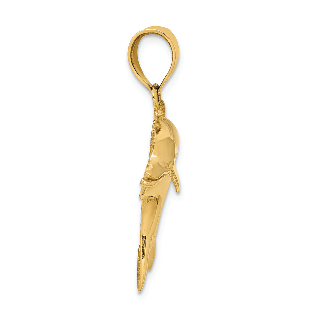FJC Finejewelers 14k Yellow Gold Dolphin Charm