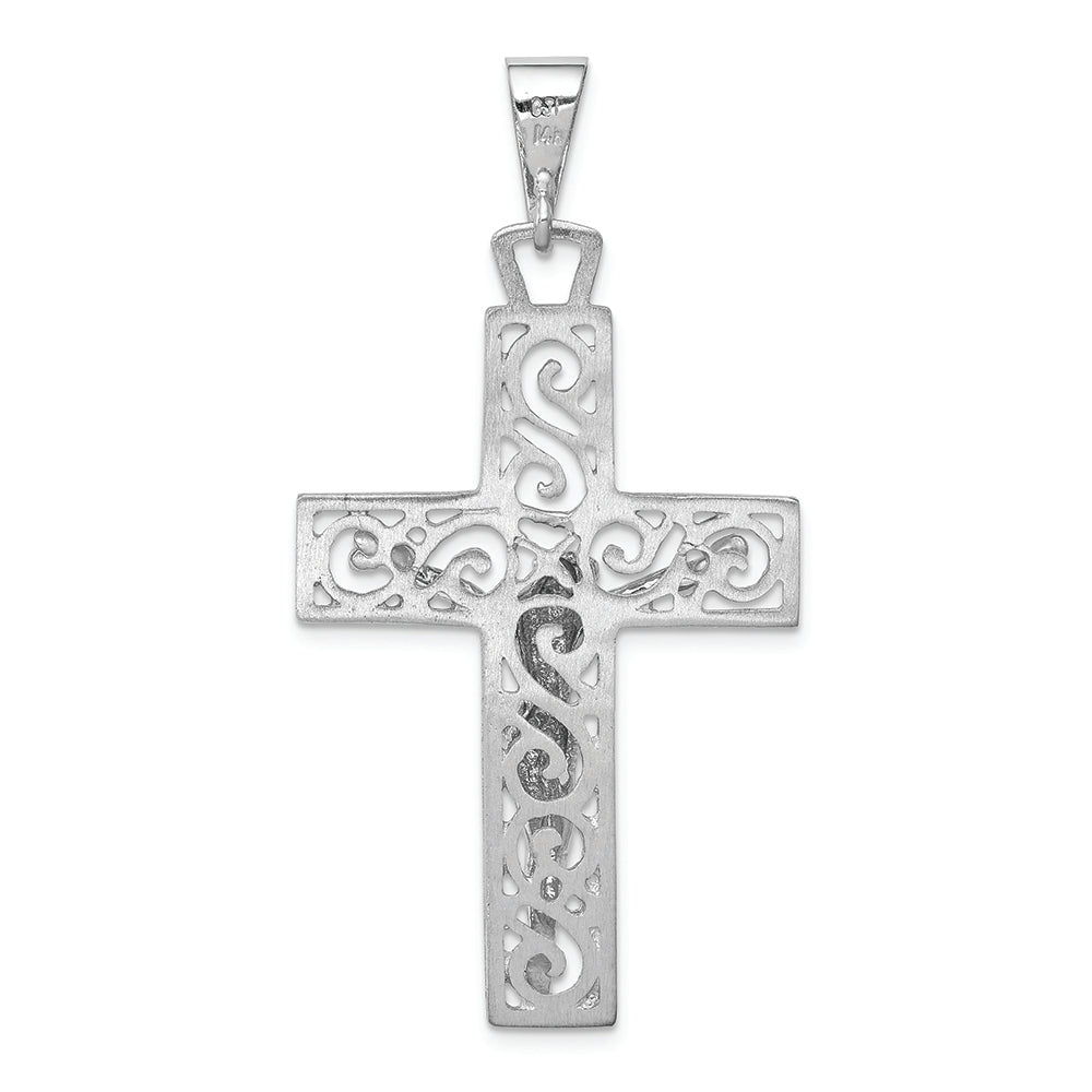 FJC Finejewelers 14k White Gold Crucifix Charm