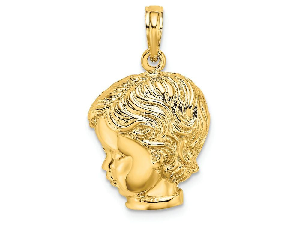 FJC Finejewelers 14k Yellow Gold Boy Head Charm