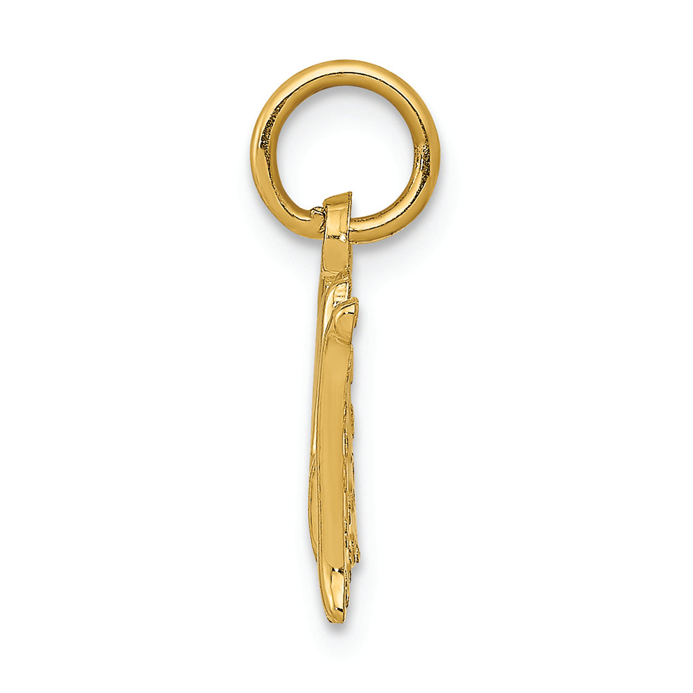 FJC Finejewelers 14k Yellow Gold Polished Mom with Cross Charm