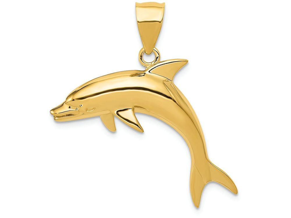 FJC Finejewelers 14k Yellow Gold Dolphin Charm