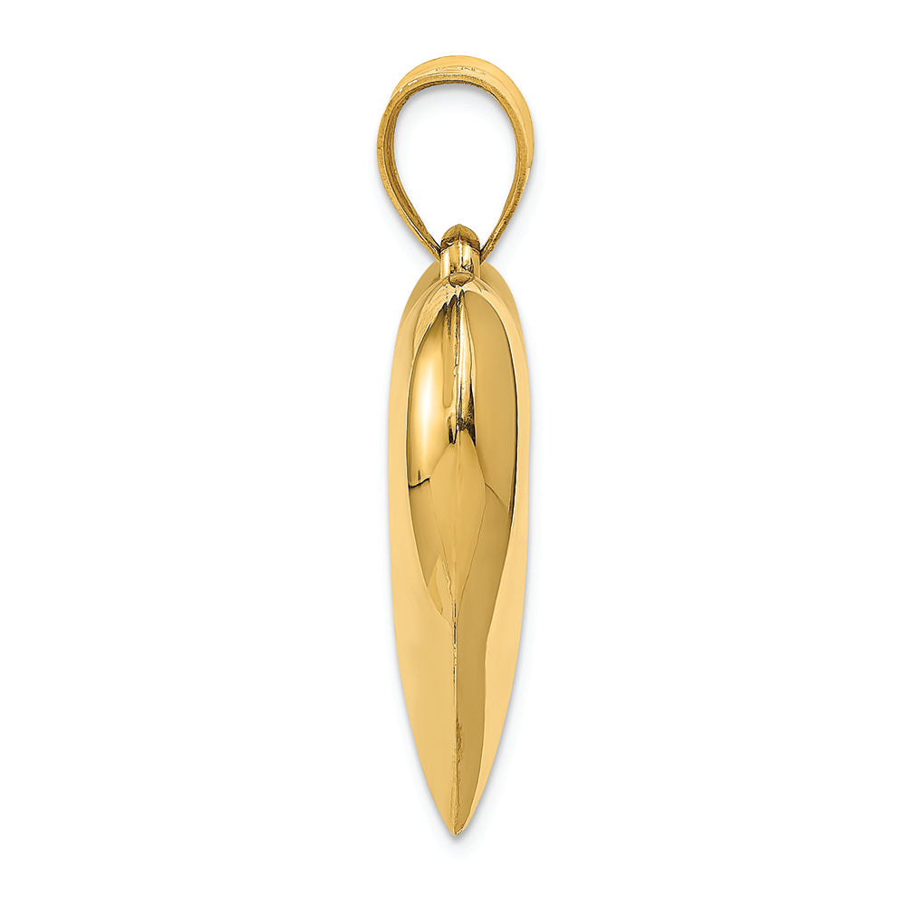 FJC Finejewelers 14k Yellow Gold Puffed Heart Charm