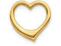 FJC Finejewelers 14k Yellow Gold 3d Floating Heart Slide Charm