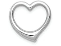 FJC Finejewelers 14k White Gold White 3d Floating Heart Charm
