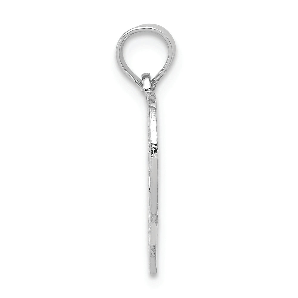 FJC Finejewelers 14k White Gold White 13 Inside Heart Charm
