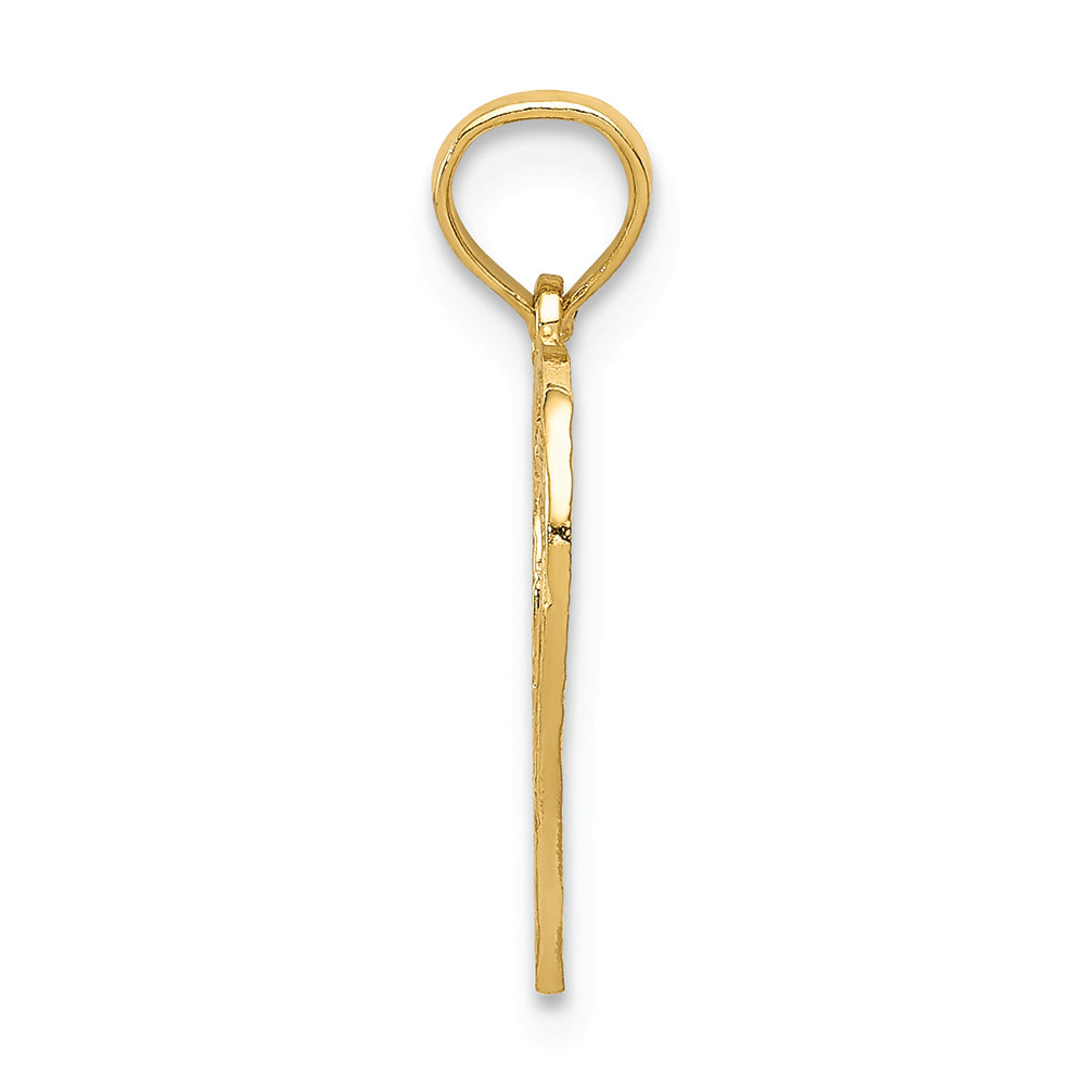 FJC Finejewelers 14k Yellow Gold 30 In Heart Cut-out Charm