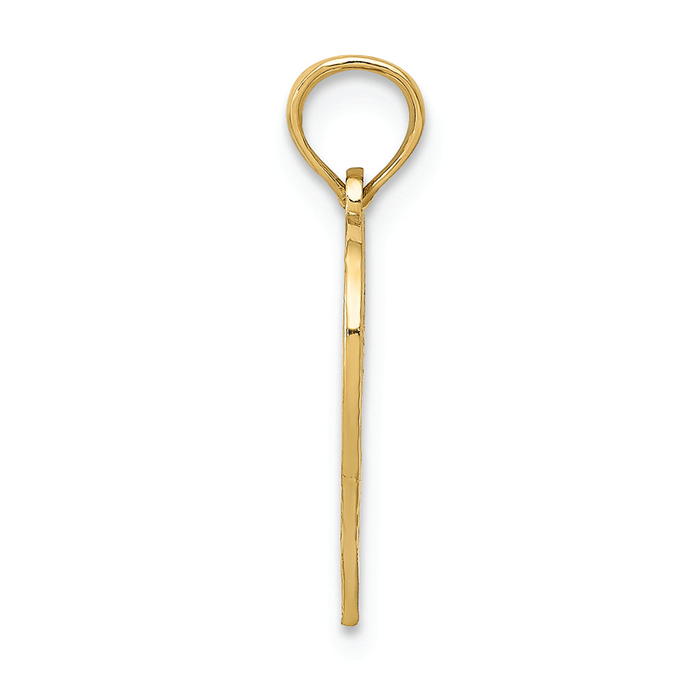 FJC Finejewelers 14k Yellow Gold 50 In Heart Cut-out Charm