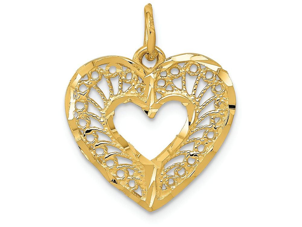 FJC Finejewelers 14k Yellow Gold Heart Charm