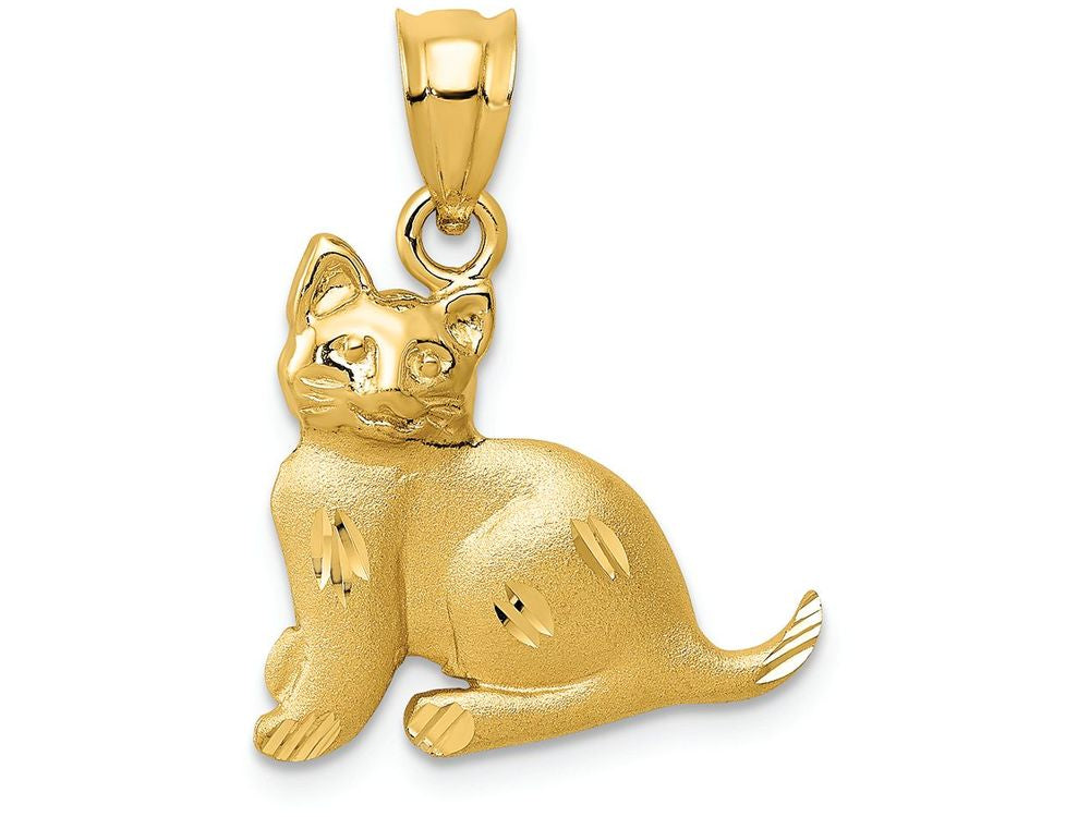 FJC Finejewelers 14k Yellow Gold Cat Charm