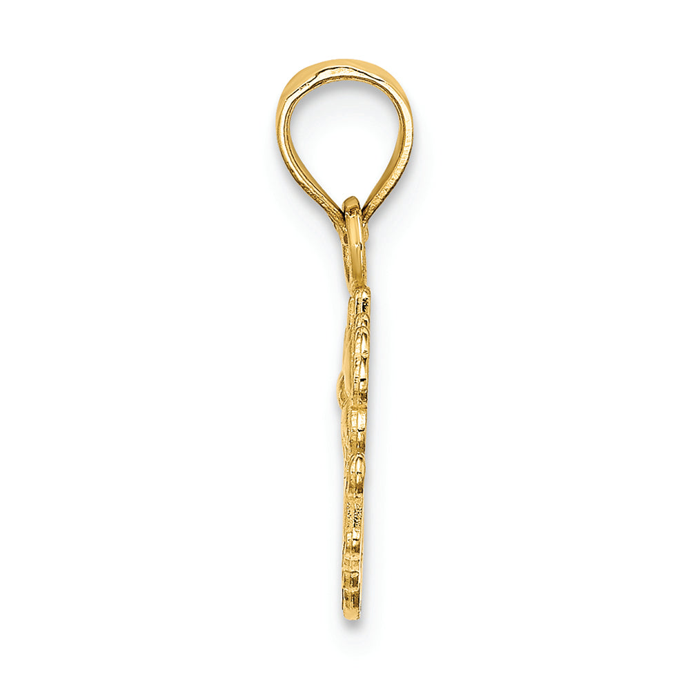 FJC Finejewelers 14k Yellow Gold #1 Daughter with Flowers Charm
