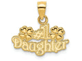 FJC Finejewelers 14k Yellow Gold #1 Daughter with Flowers Charm