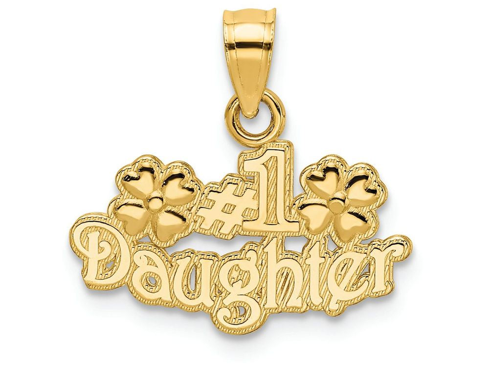 FJC Finejewelers 14k Yellow Gold #1 Daughter with Flowers Charm