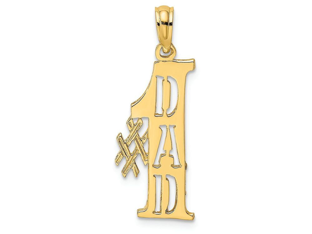 FJC Finejewelers 14k Yellow Gold #1 Dad Cut-out Vertical Charm