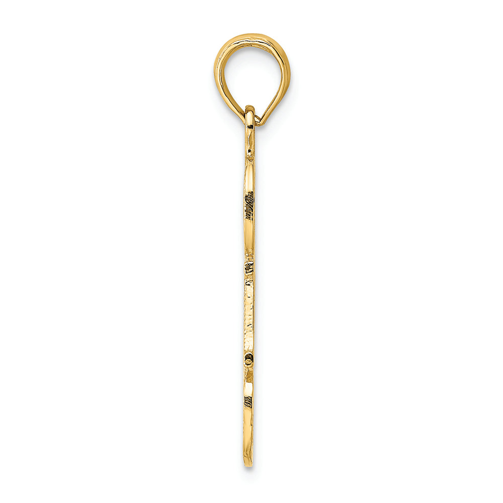FJC Finejewelers 14k Yellow Gold #1 Dad Cut-out Charm