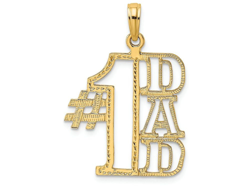 FJC Finejewelers 14k Yellow Gold #1 Dad Cut-out Charm