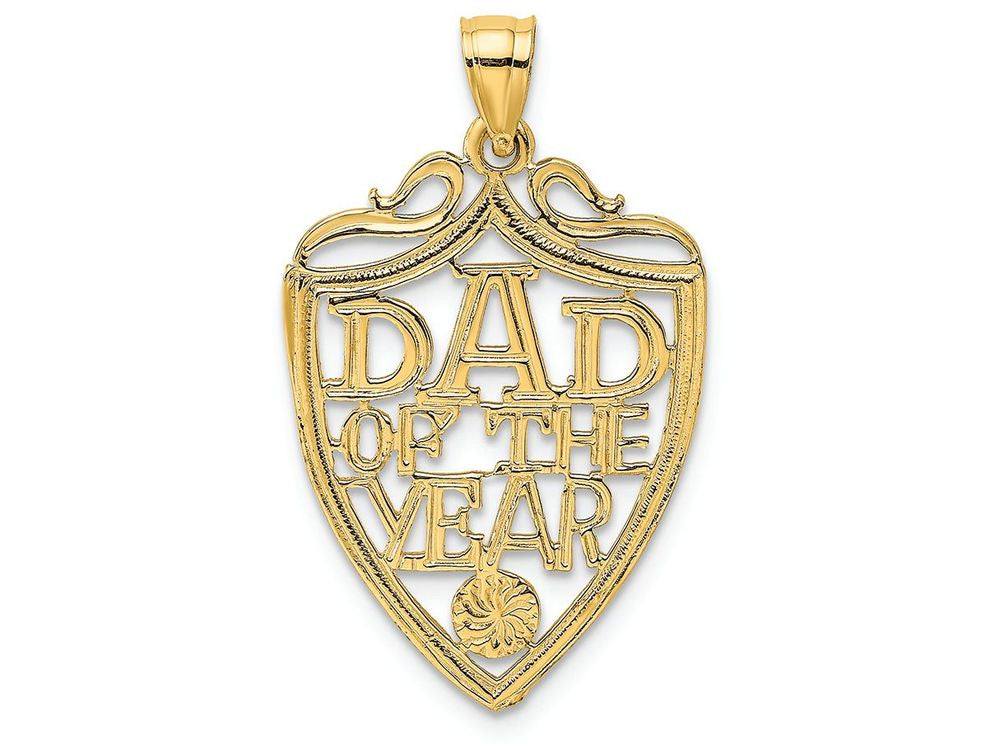 FJC Finejewelers 14k Yellow Gold Dad Of The Year Plaque Charm