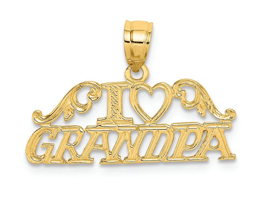 FJC Finejewelers 14k Yellow Gold I Heart Grandpa Charm