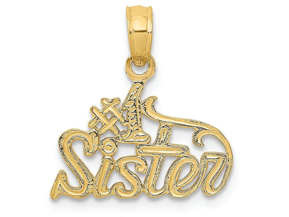 FJC Finejewelers 14k Yellow Gold #1 Sister Charm