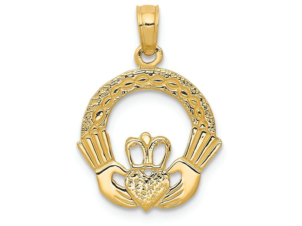 FJC Finejewelers 14k Yellow Gold Claddagh Charm