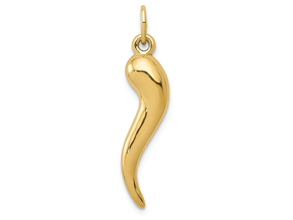FJC Finejewelers 14k Yellow Gold Italian Horn Charm