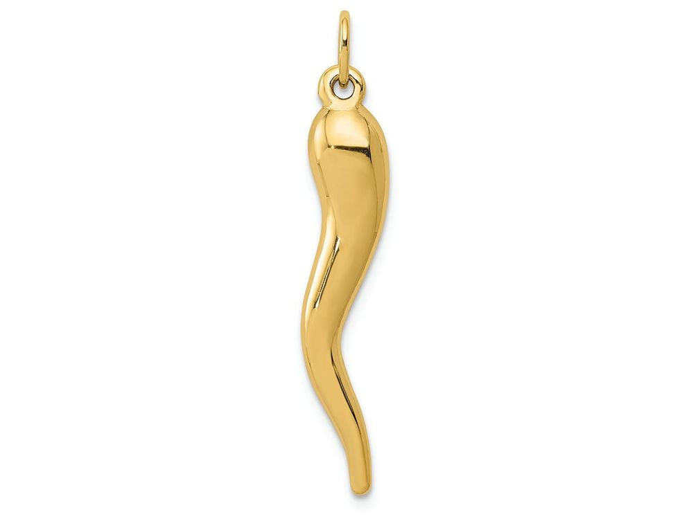 FJC Finejewelers 14k Yellow Gold Italian Horn Charm