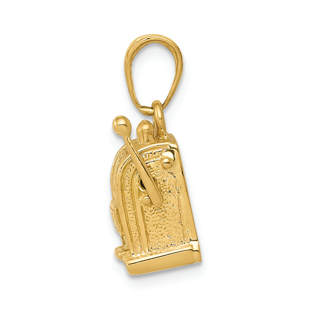 FJC Finejewelers 14k Yellow Gold 3d Moveable Slot Machine Charm