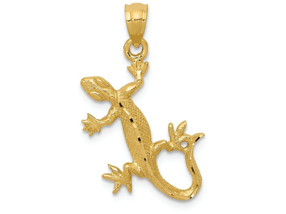 FJC Finejewelers 14k Yellow Gold Bright Cut Lizard Charm
