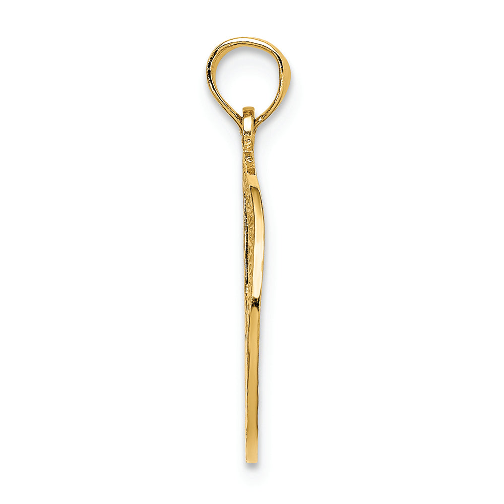 FJC Finejewelers 14k Yellow Gold Peace Sign Charm