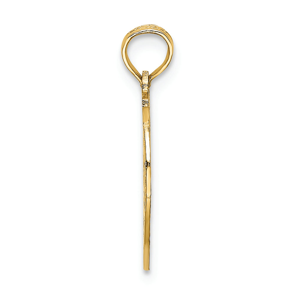 FJC Finejewelers 14k Yellow Gold Cut-out New York with Statue Of Liberty In Apple Charm