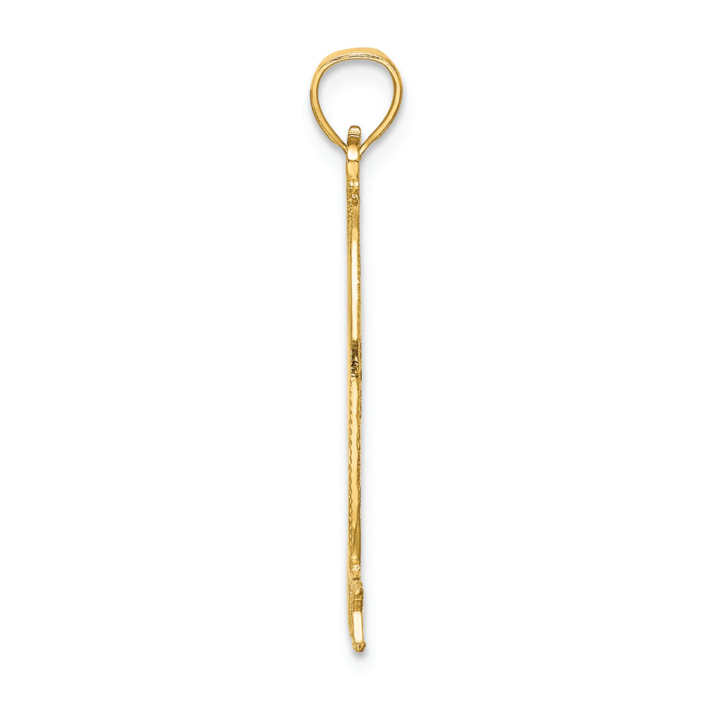 FJC Finejewelers 14k Yellow Gold Cut-out New York with Statue Of Liberty Charm