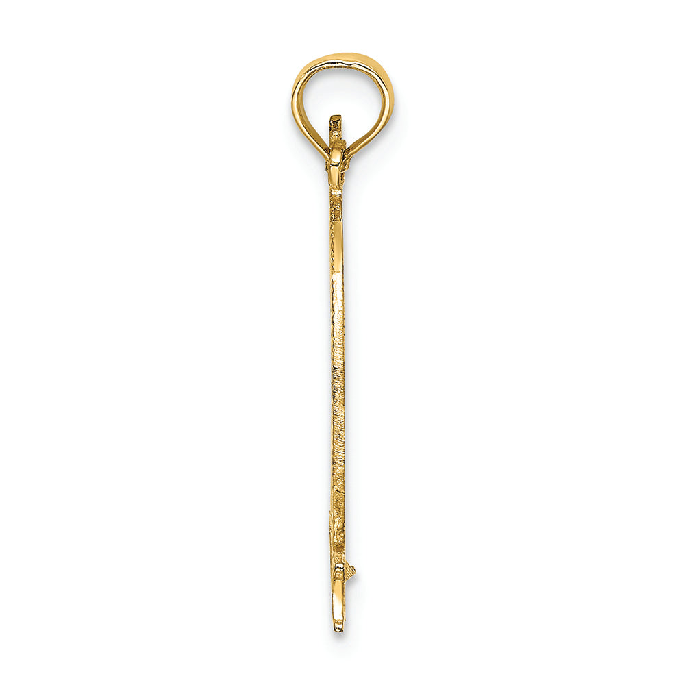FJC Finejewelers 14k Yellow Gold Cut-out New York with Statue Of Liberty Charm