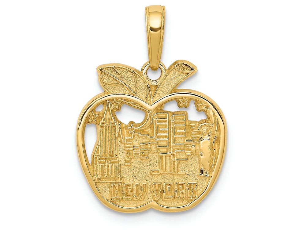 FJC Finejewelers 14k Yellow Gold New York City Skyline In Apple Charm