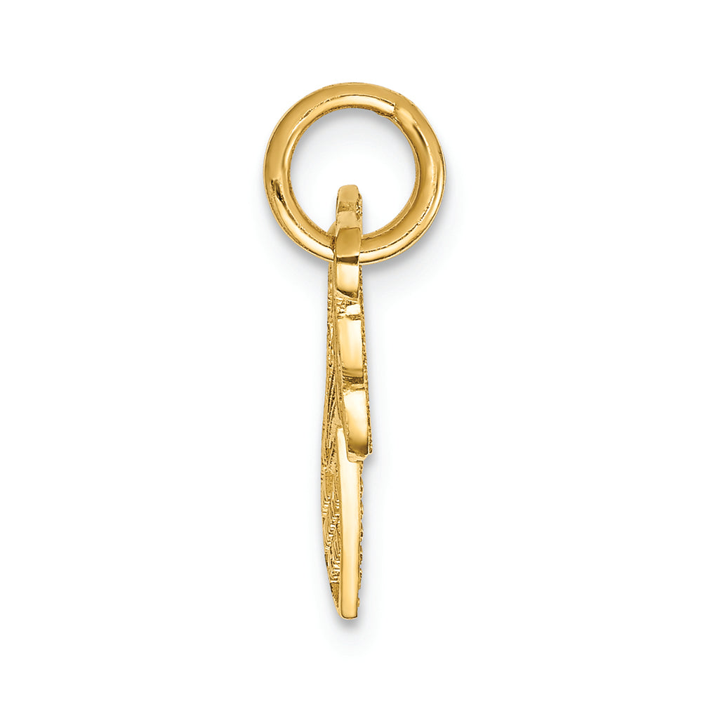 FJC Finejewelers 14k Yellow Gold Heart Key Break Apart Charm