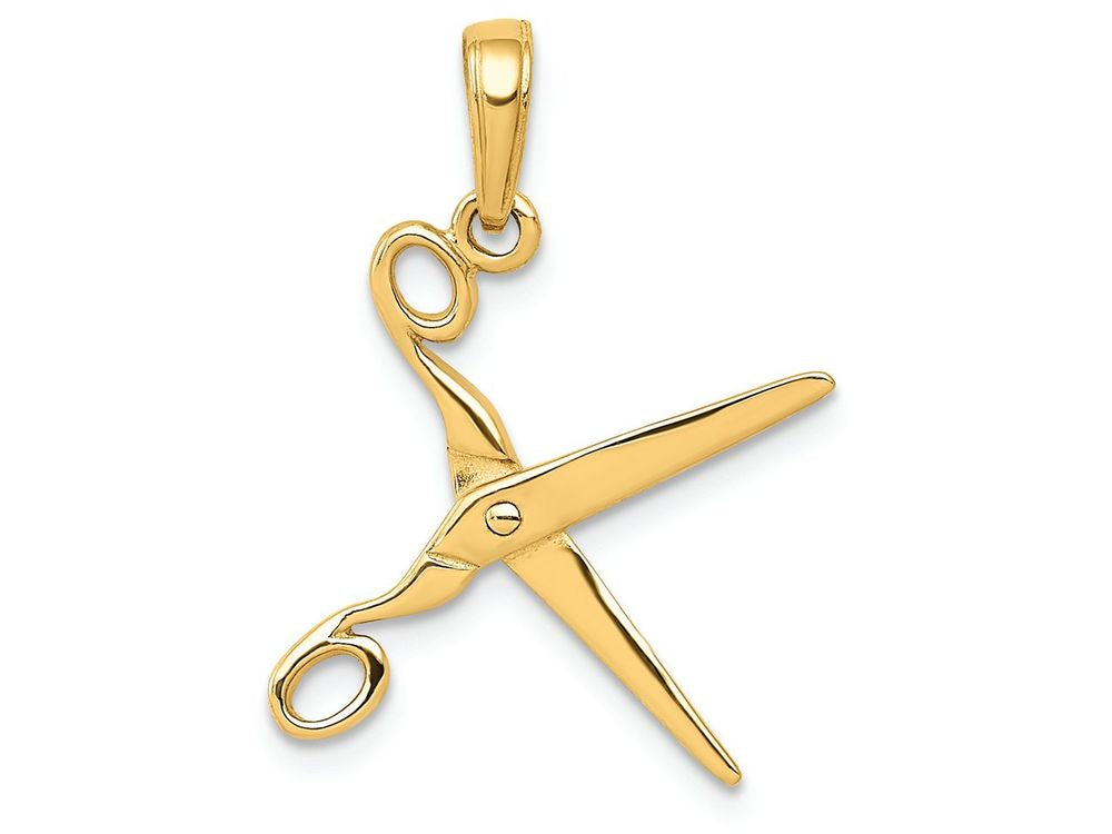 FJC Finejewelers 14k Yellow Gold 3d Moveable Scissors Charm