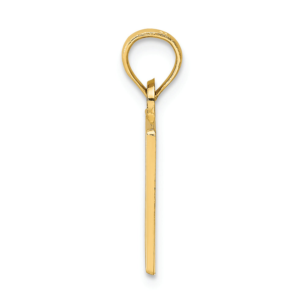 FJC Finejewelers 14k Yellow Gold #1teacher Charm