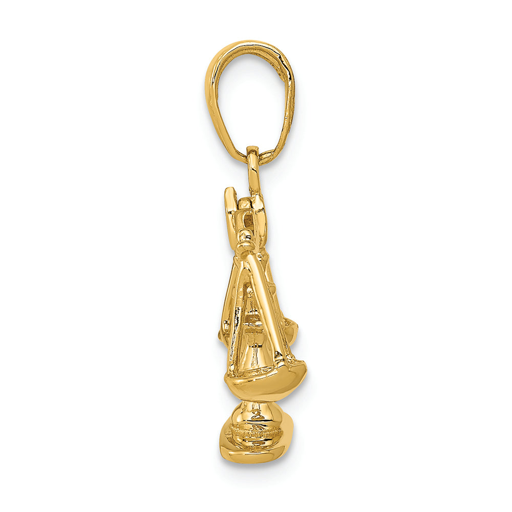 FJC Finejewelers 14k Yellow Gold 3d Moveable Scales Of Justice Charm