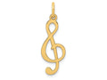 FJC Finejewelers 14k Yellow Gold Polished Treble Clef Charm