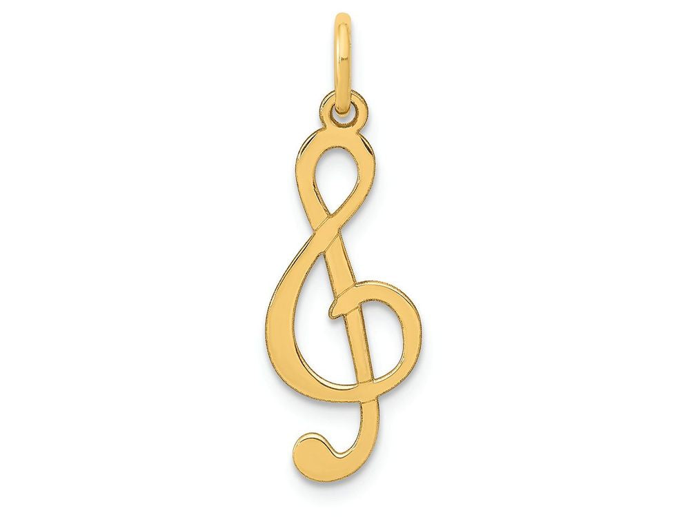 FJC Finejewelers 14k Yellow Gold Polished Treble Clef Charm
