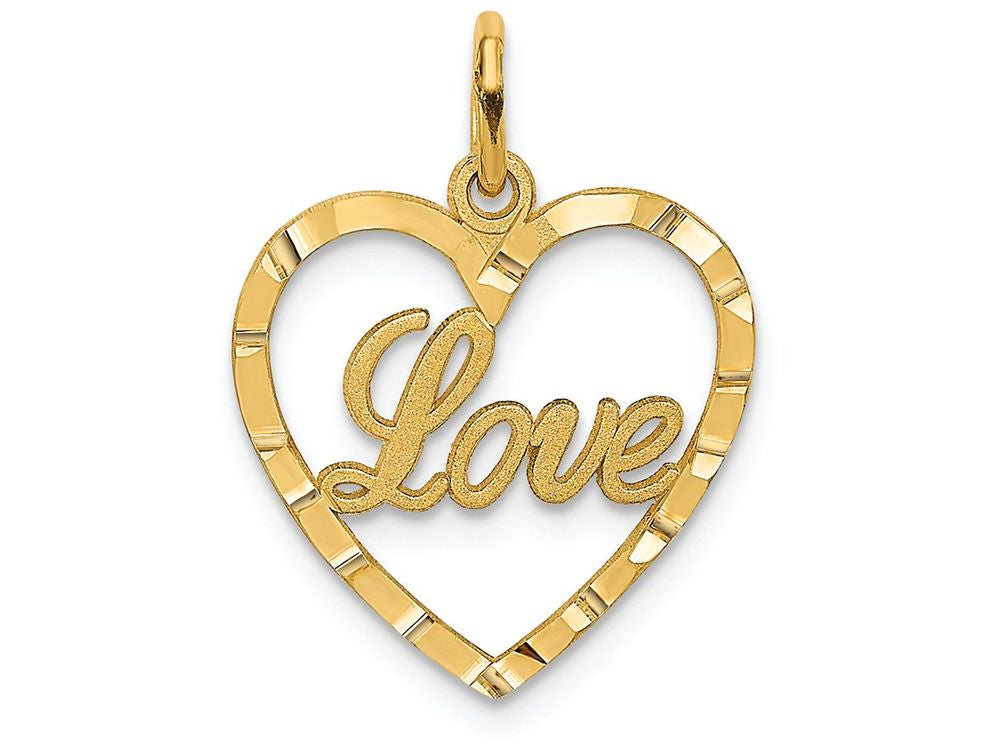 FJC Finejewelers 14k Yellow Gold Love Heart Charm