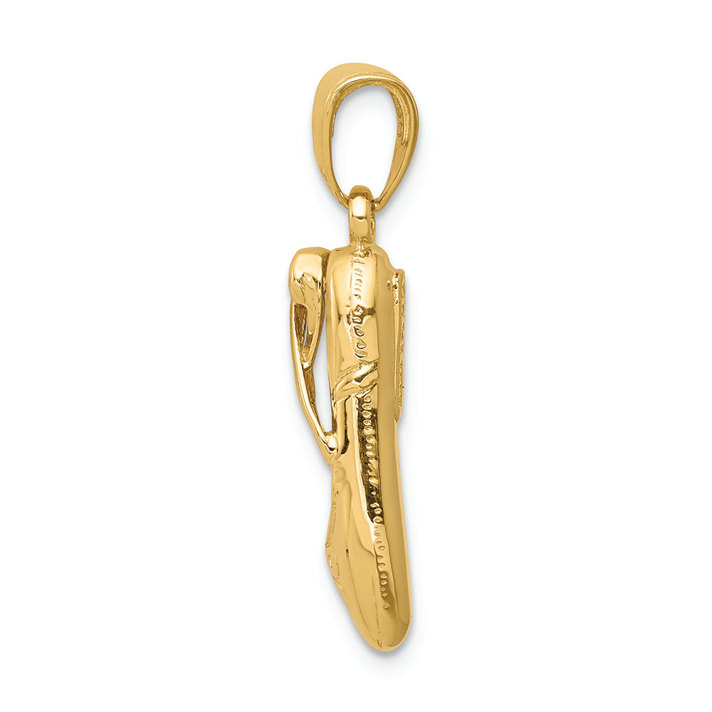 FJC Finejewelers 14k Yellow Gold 3d Ballet Slipper Charm