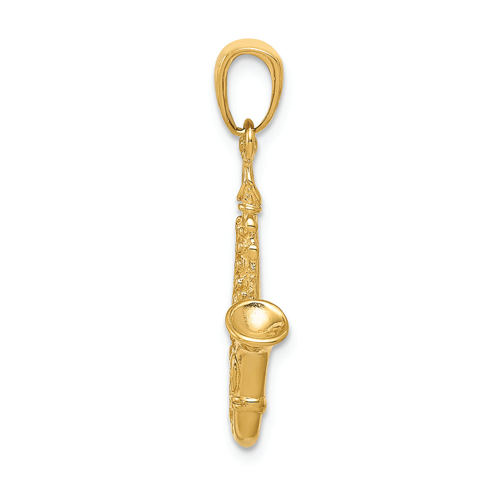 FJC Finejewelers 14k Yellow Gold 3d Saxophone Charm