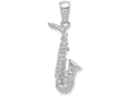FJC Finejewelers 14k White Gold 3d Saxophone Charm