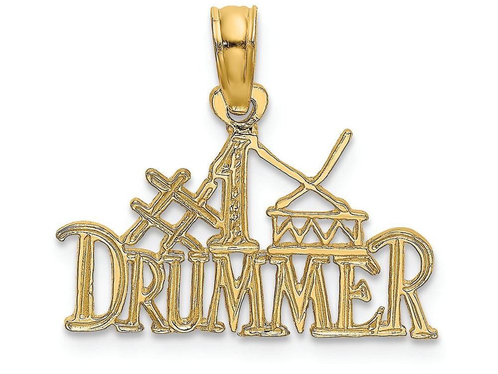 FJC Finejewelers 14k Yellow Gold #1 Drummer Charm